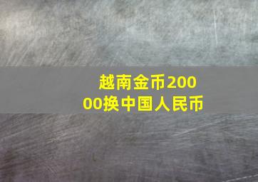 越南金币20000换中国人民币