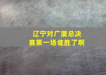 辽宁对广厦总决赛第一场谁胜了啊