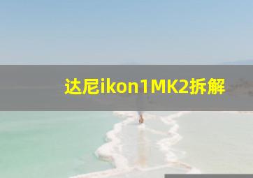 达尼ikon1MK2拆解