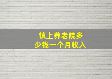 镇上养老院多少钱一个月收入