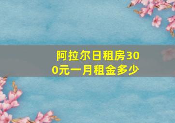 阿拉尔日租房300元一月租金多少