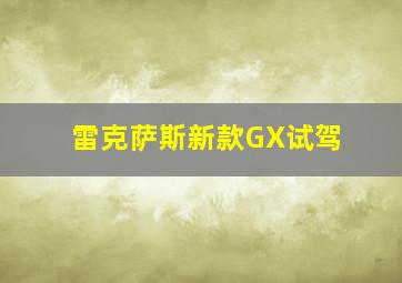 雷克萨斯新款GX试驾