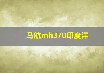 马航mh370印度洋